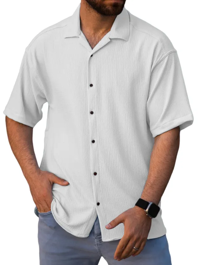 Tailored Short Sleeve Button Front Shirt