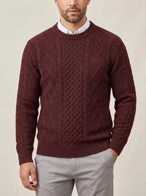 Men's Charcoal Grey Outdoor Mountain Graphic Knit Sweater