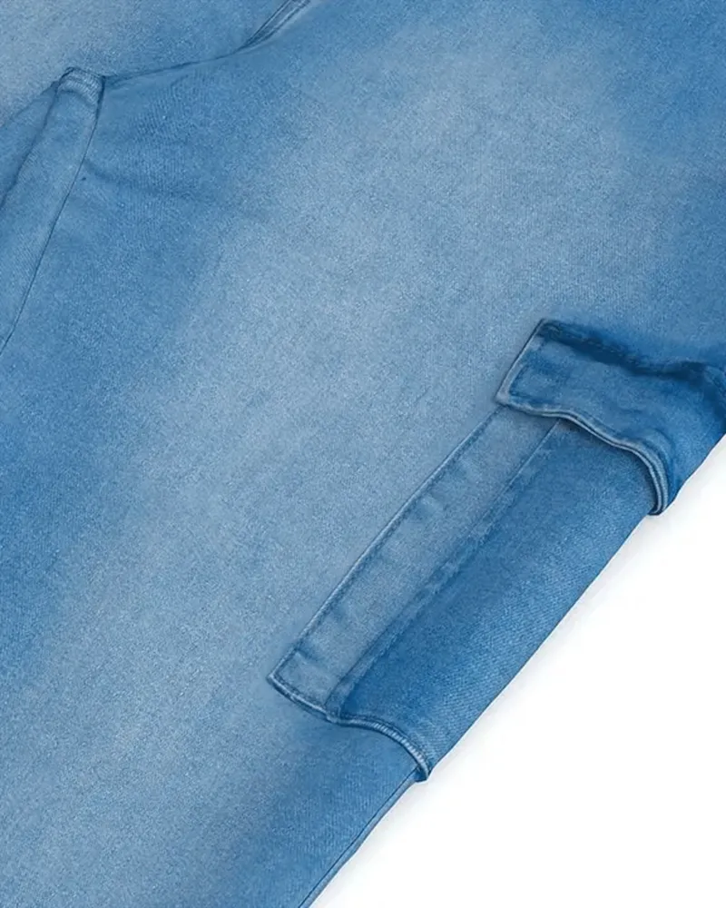 Flap Pocket Zipper Side Skinny Jeans