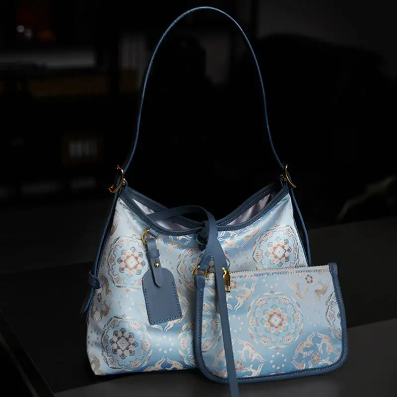 Buddha Stones Handmade Flower Bag
