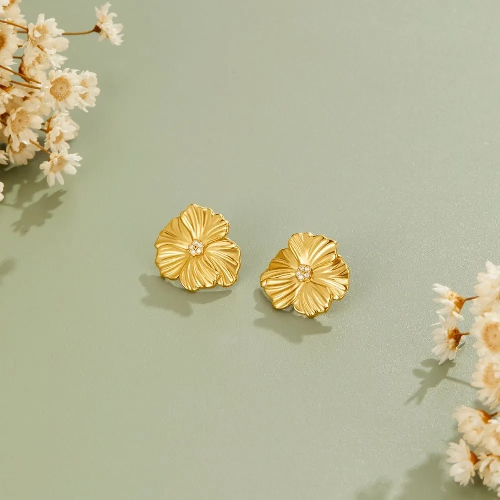 Plated Bloom Earrings