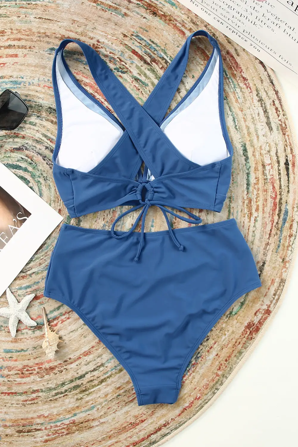 Swimwear Solid Cross Criss V Neck Bodycom Sexy Bikinis