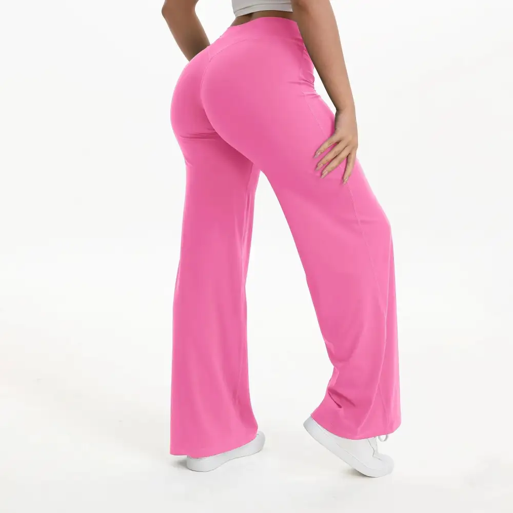 Straight Leg Waist Yoga Pants Gym Leggings Running Sports