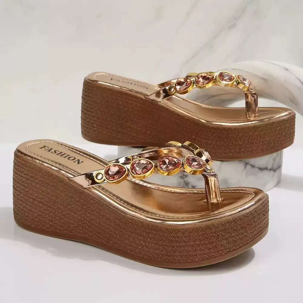 Casual Toe Post Wedge Sandals