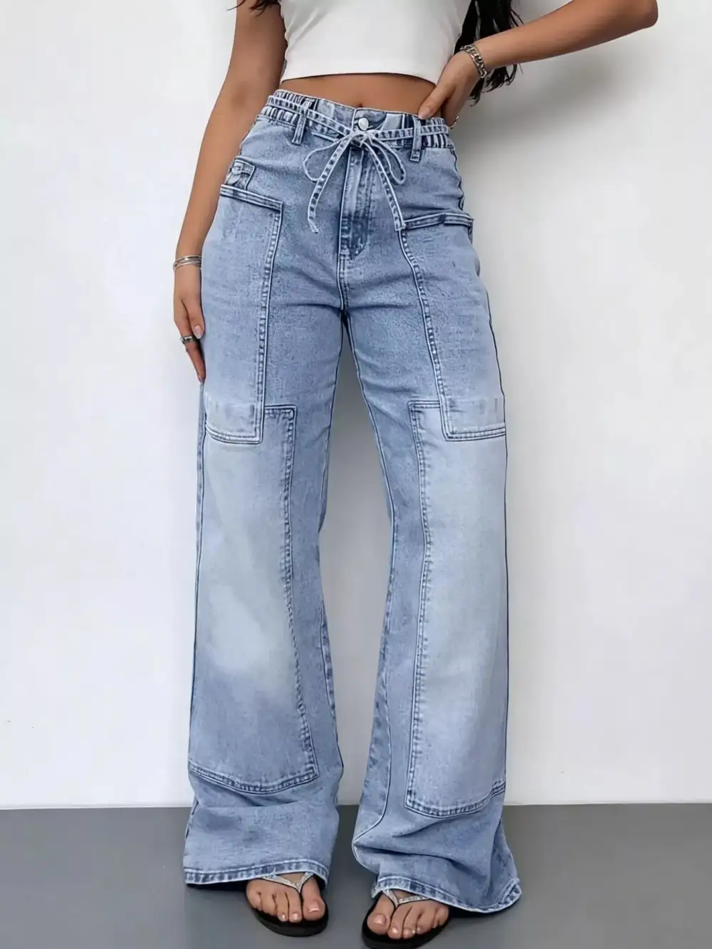 Wide Leg Baggy Fit Jeans