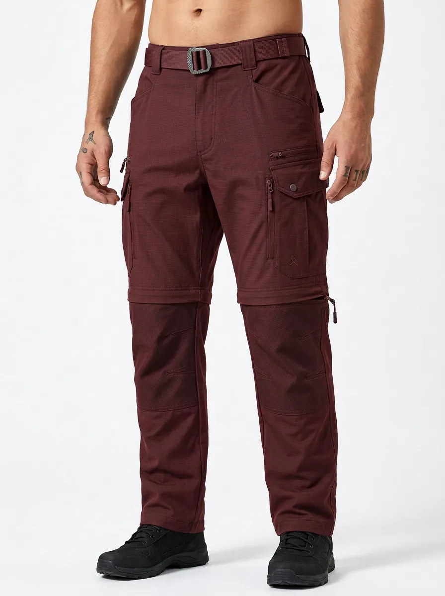 Men's Adventure Trek Multi-Pocket Waterproof Zip-Off Tactical Cargo Pants