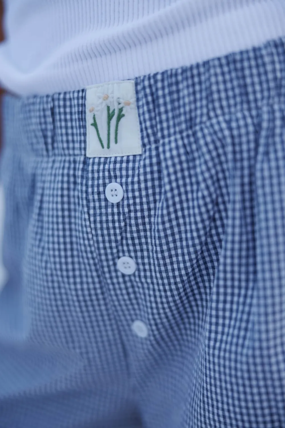 Cotton Gingham Boxer Shorts