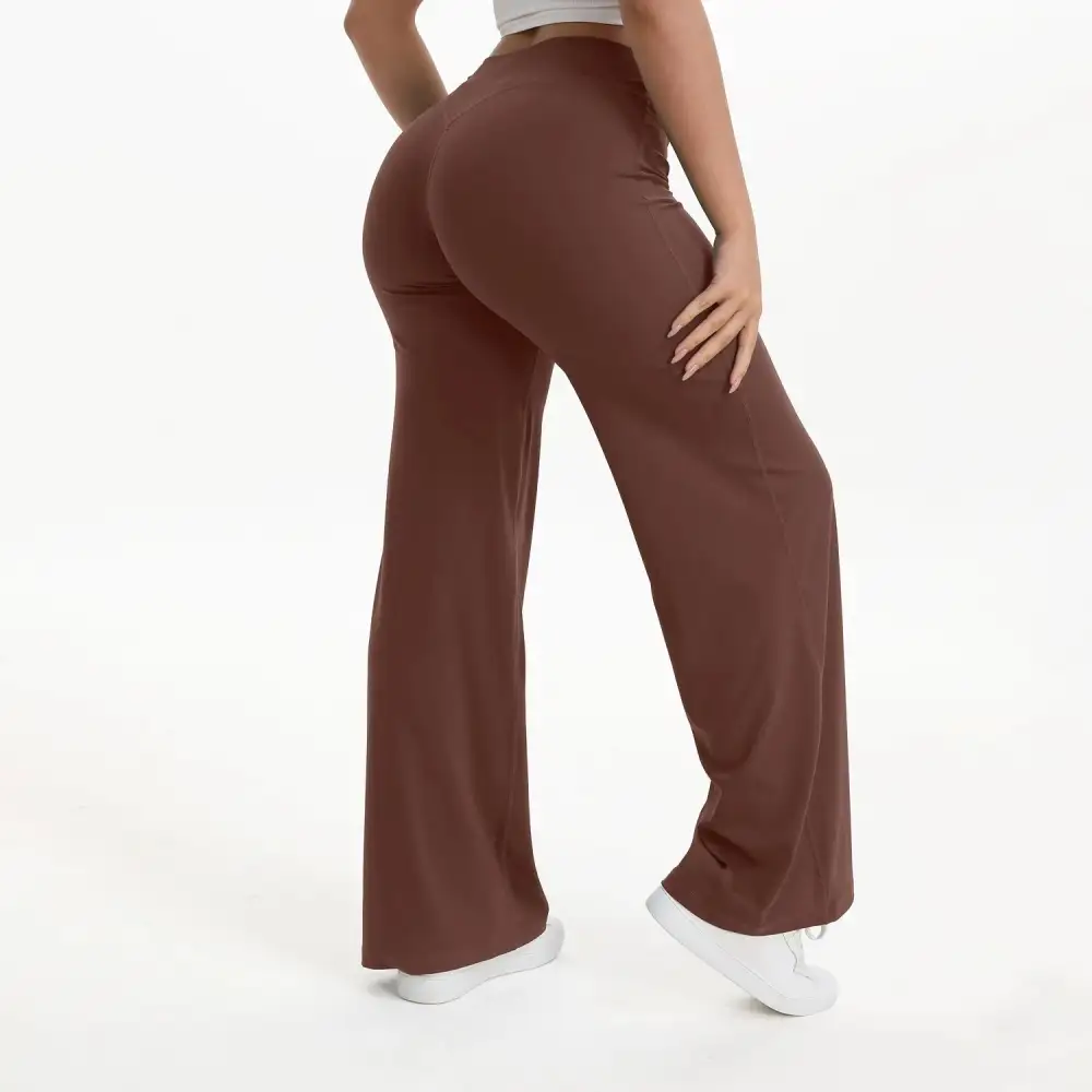 Straight Leg Waist Yoga Pants Gym Leggings Running Sports