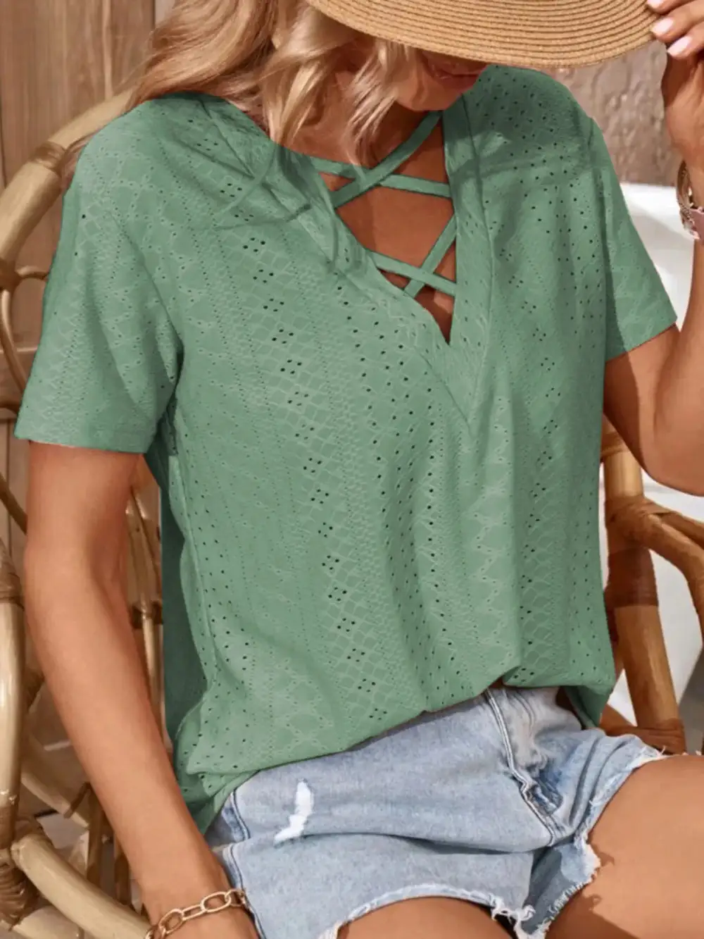 Textured Refined Short-Sleeve T-Shirt