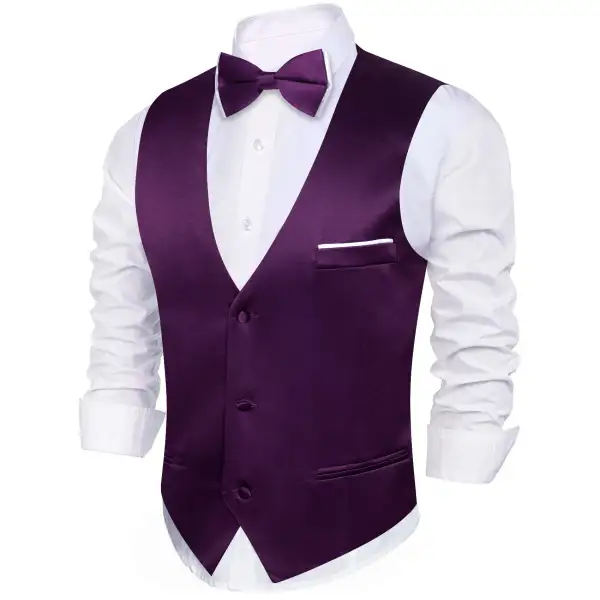 Refined Solid Dress Vest Set