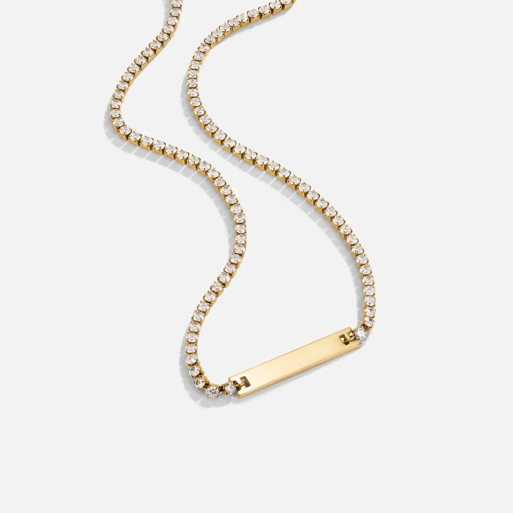 Adjustable Stainless Steel Crystal Necklace
