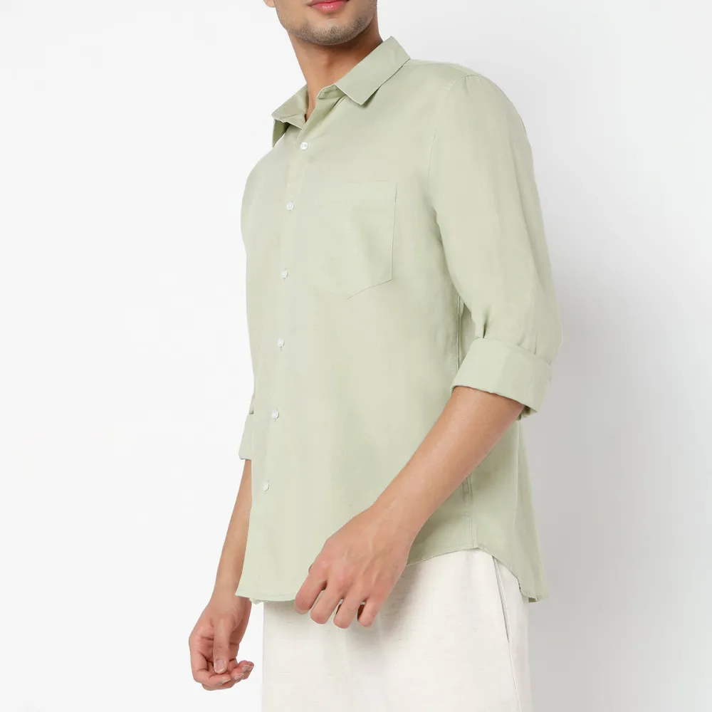 Linen Casual Tailored Men's Formal Shirt