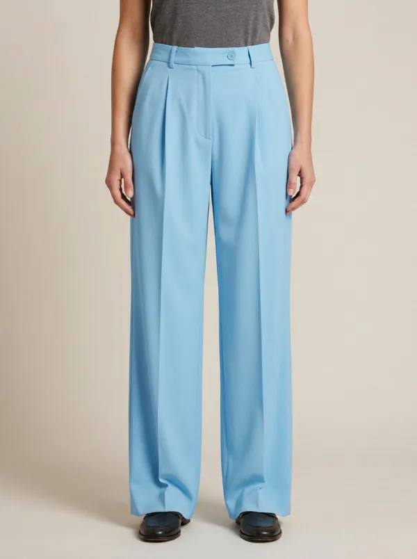 Everyday Pleated High Rise Wide Leg Trousers