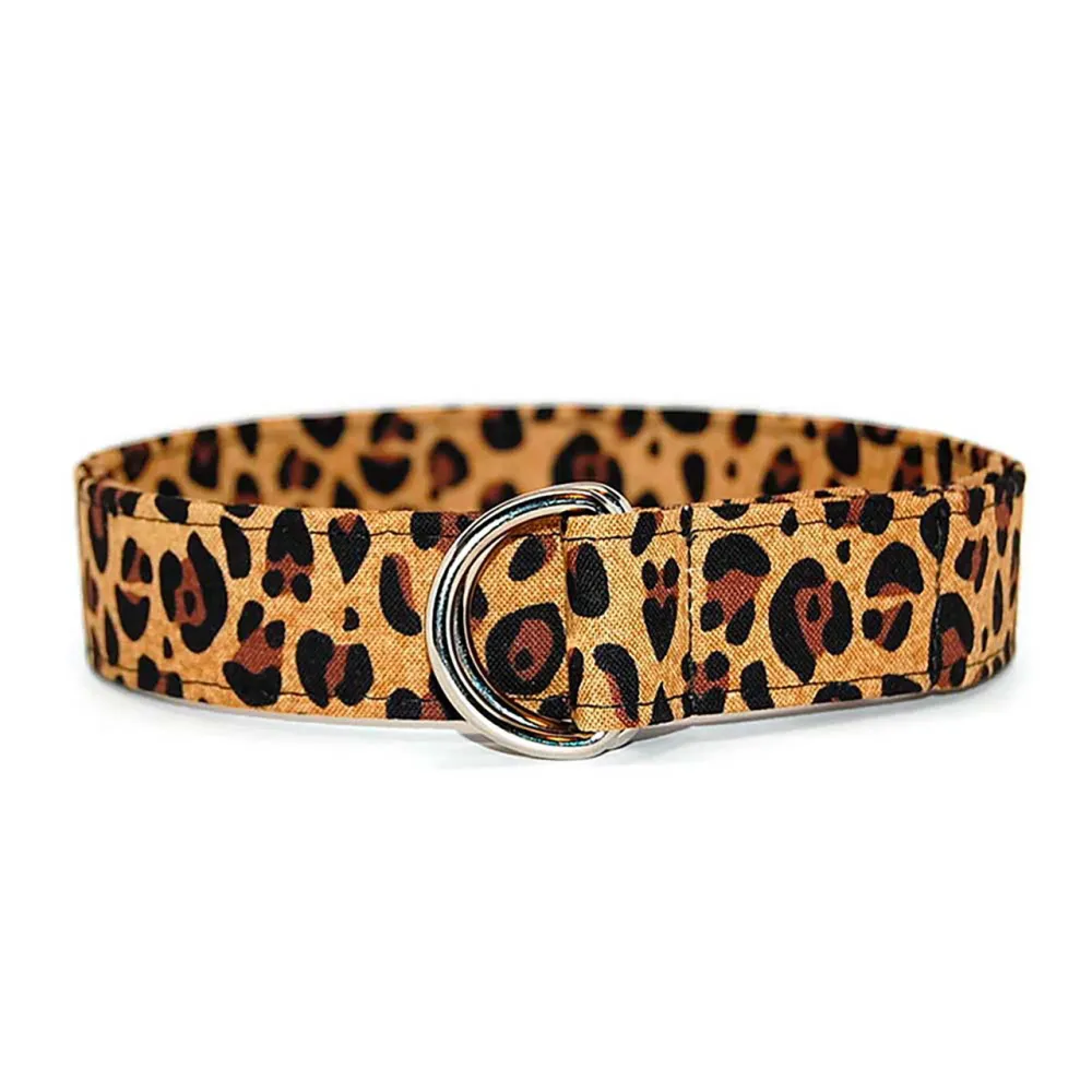 Classic Leopard D-Ring Cotton Belt