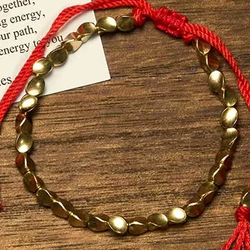 Hoping And Copper Beads Bracelet