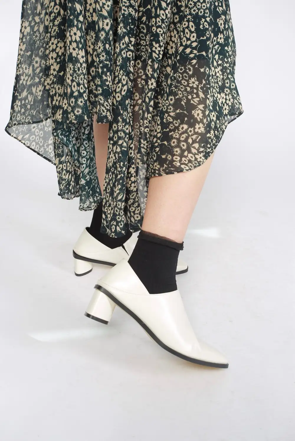 Balanced Faux Leather Everyday Heels