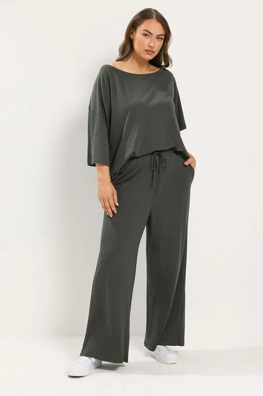 Grey Off Shoulder Tee detail 1