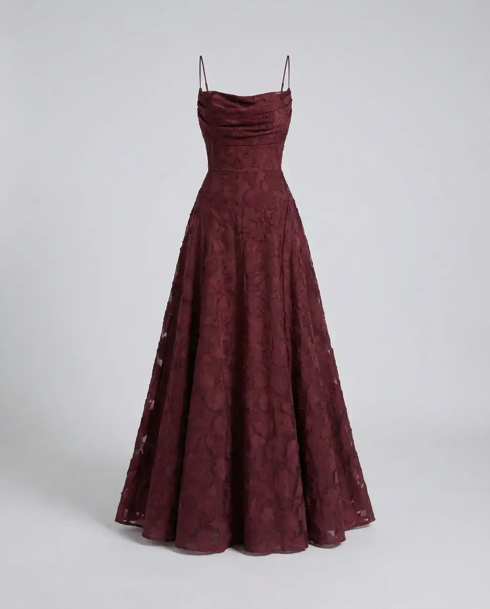 Women's A-Line Spaghetti-Strap Floral Bridal Dress