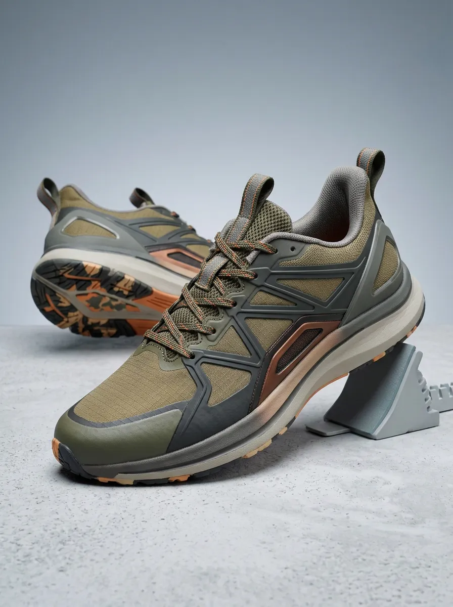 Men's Outdoor Hiking Camo Sole Printed Running Shoes