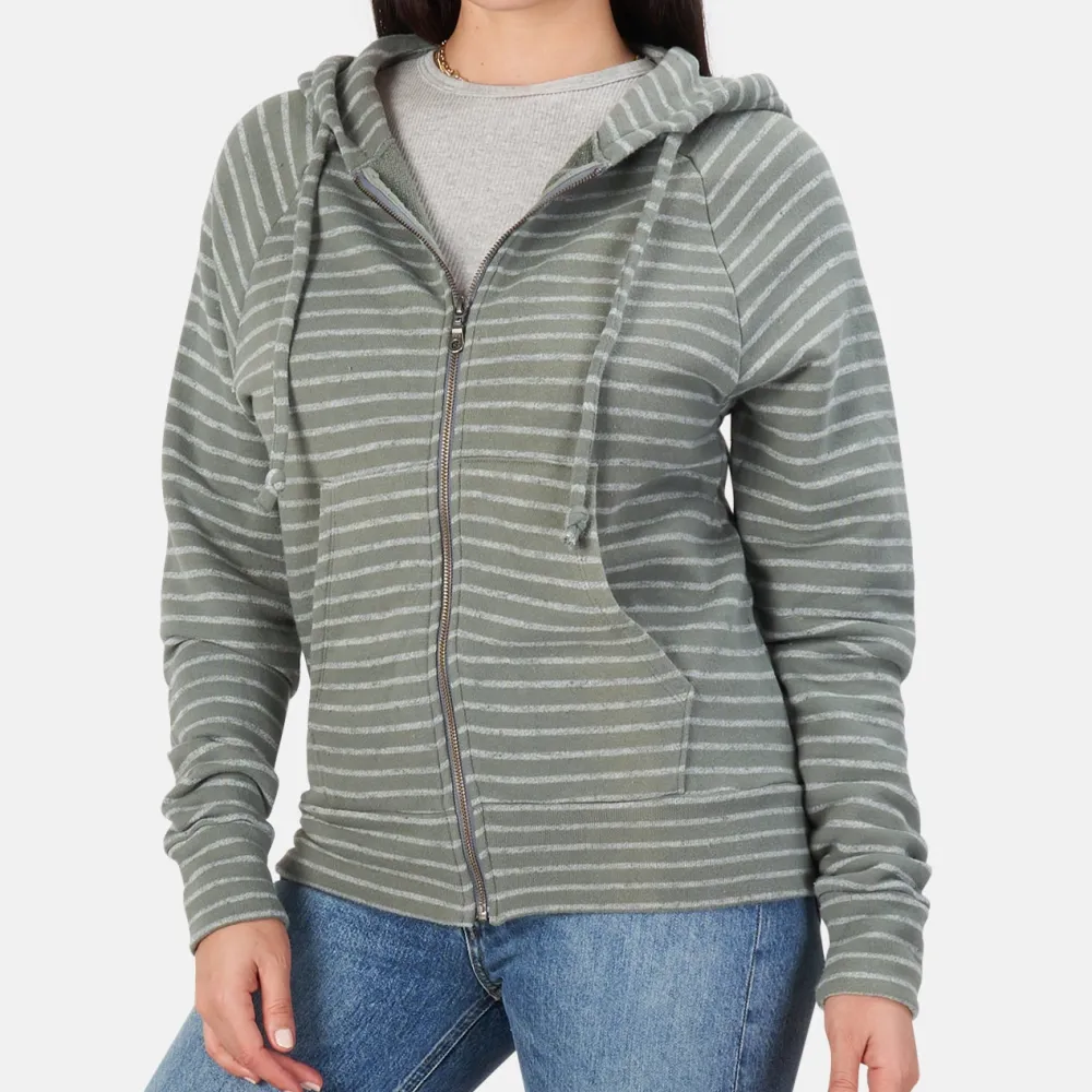 Long Sleeve Cotton Zip Hoodie