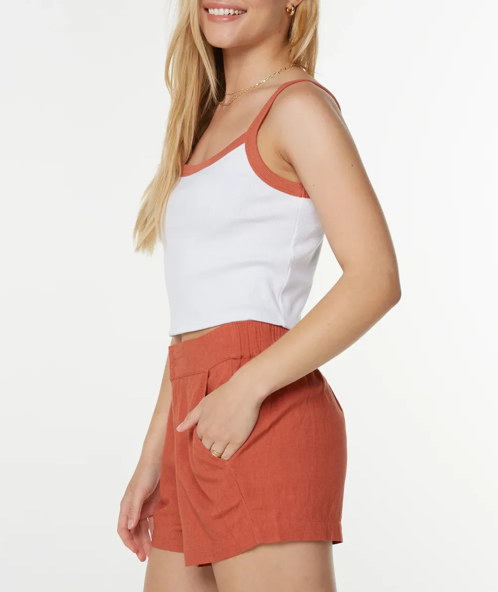 Solid Color Short Cool Strappy Vest