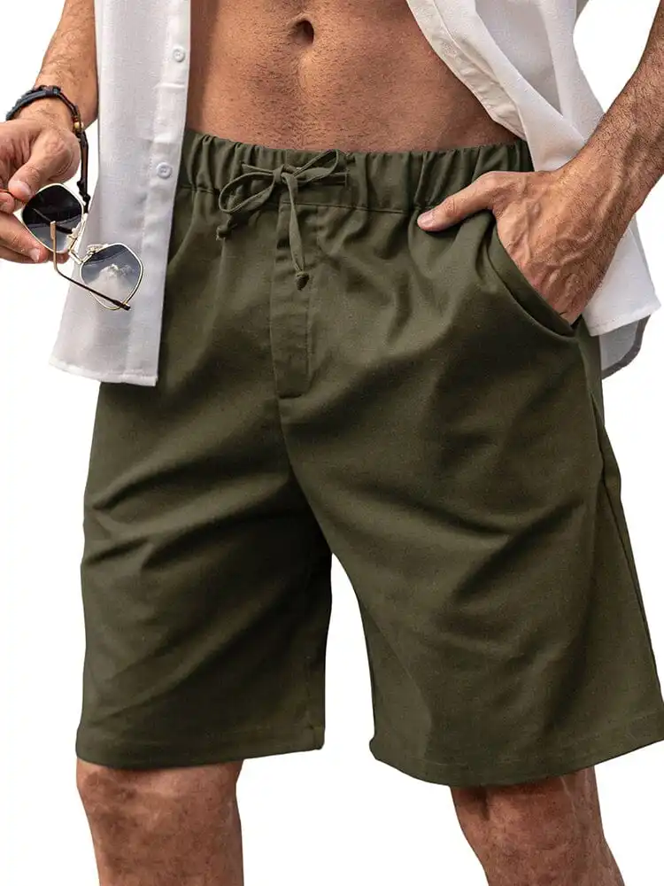 Pull On Linen Shorts