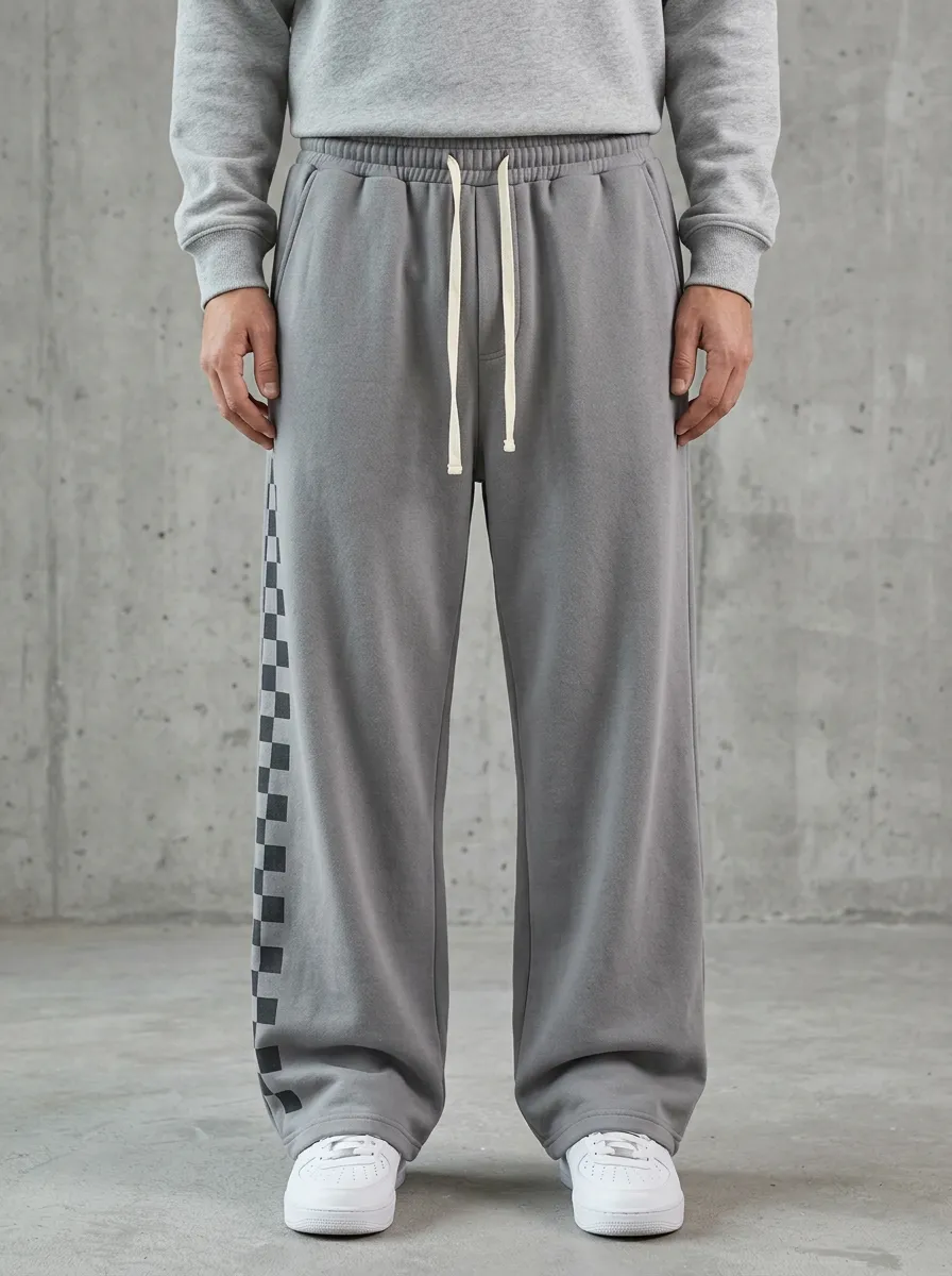 Relaxed Sweatpants Checkerboard Men's Sweatpants