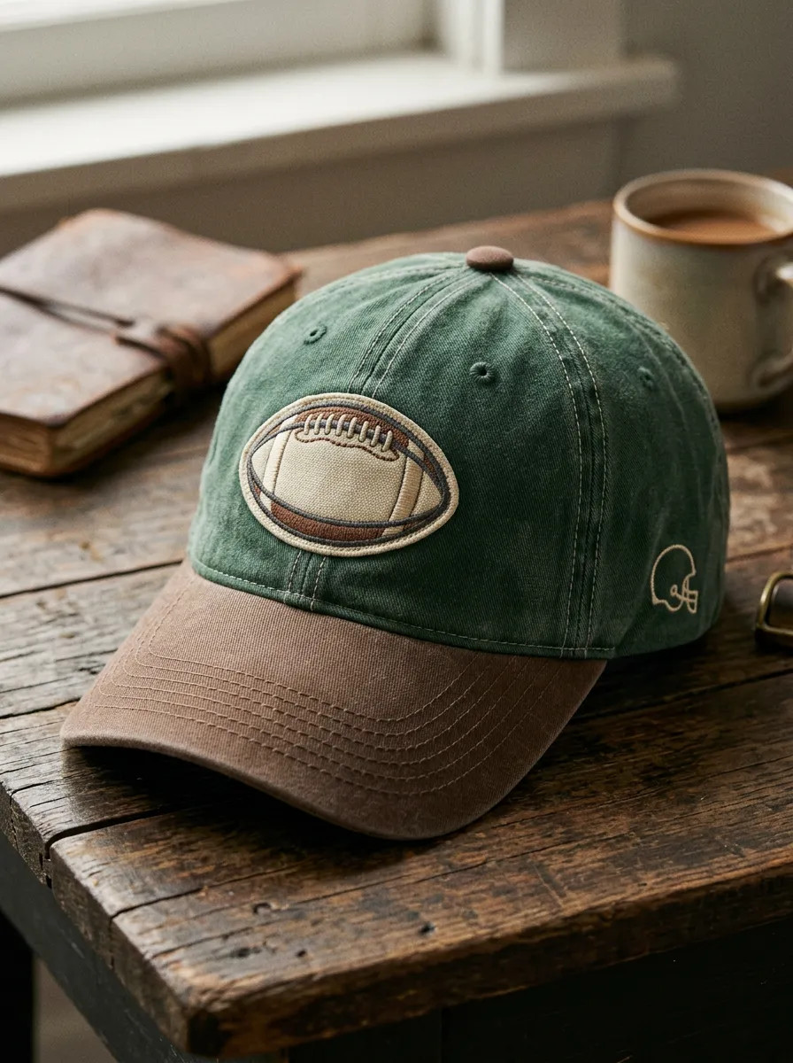 Unisex American Football Fan Oval Ball Embroidered Baseball Cap