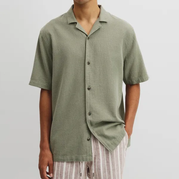 Men's Short Sleeve Linen