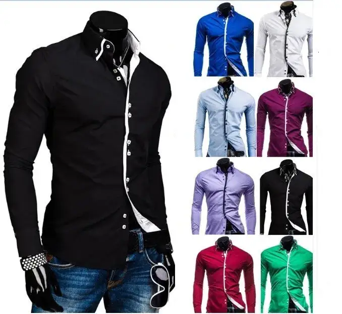 Long Sleeve Slim Fit Casual Shirt