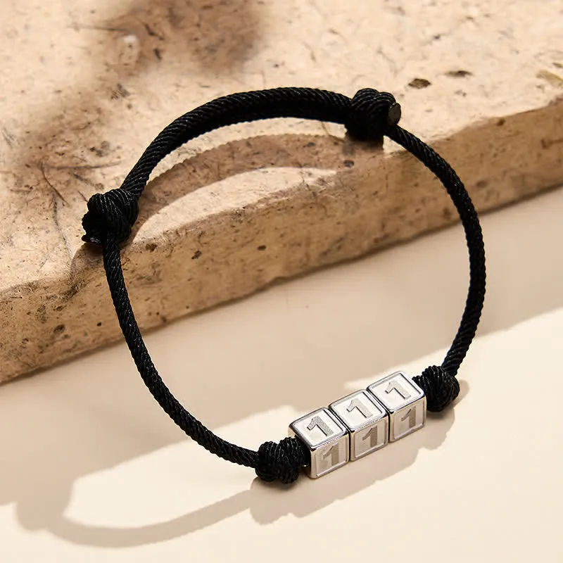 Titanium Steel Angel Numbers Adjustable String Faith Bracelet