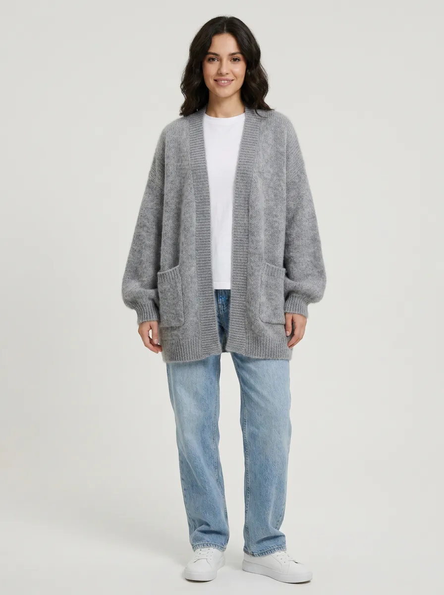 Women's Open-Front Oversized Cardigan