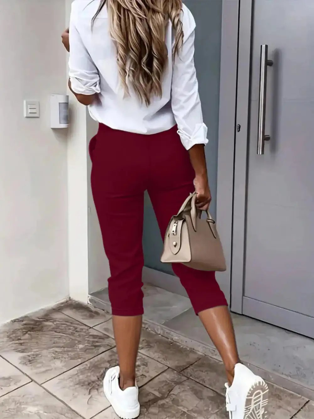 Pleated Detail Pants With Pocket