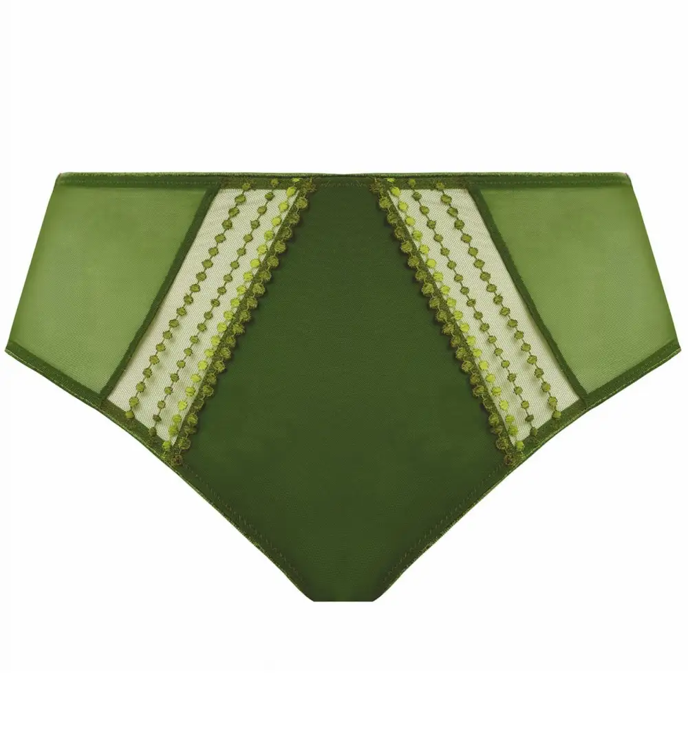 High-Waist Cotton Embroidered Full-Coverage Brief Panty