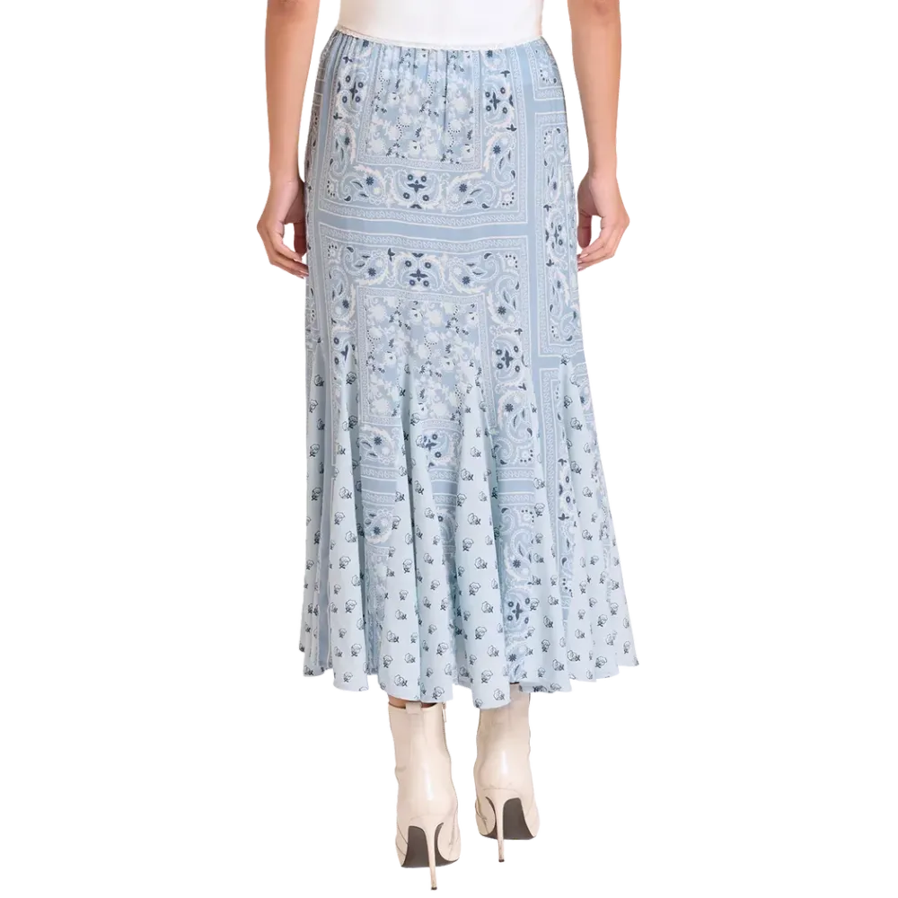 Challis Rayon Bandana Print Skirt