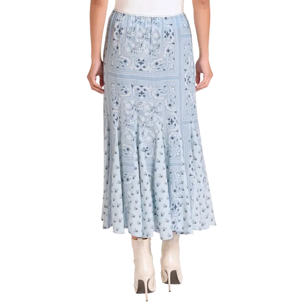 Challis Rayon Bandana Print Skirt