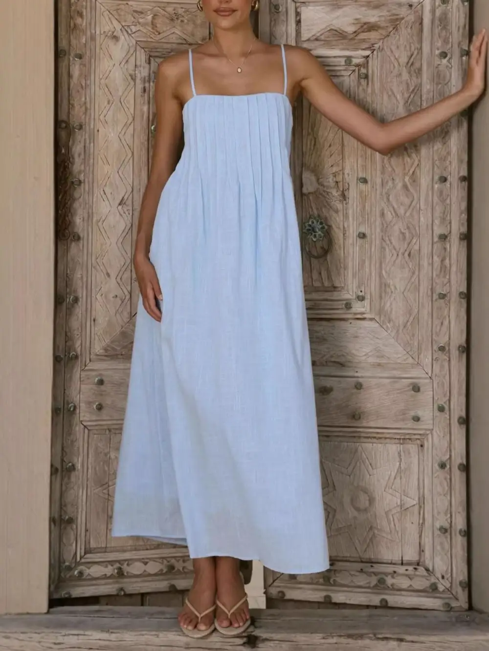 Elegant Pleated Casual Dress