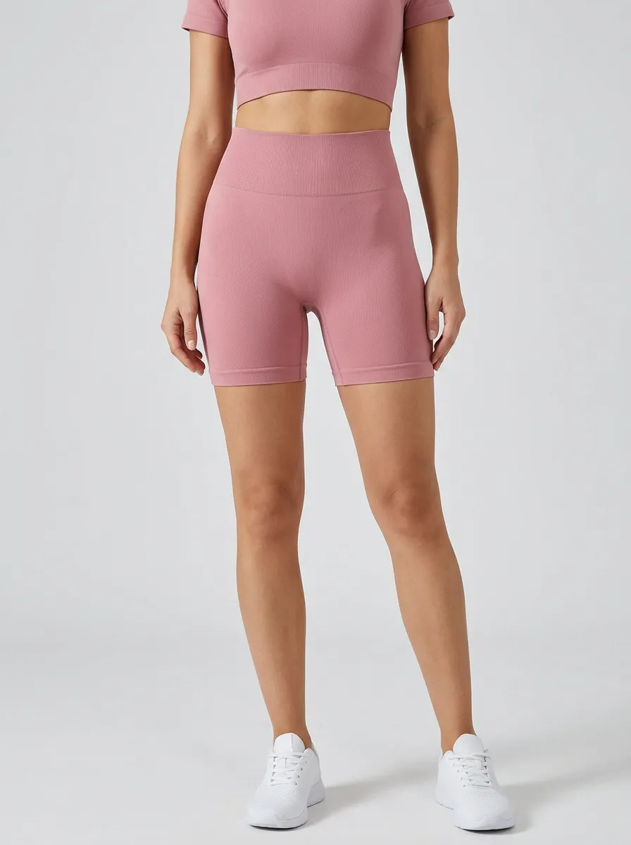 Women's High-Rise Matte-Finish Biker Shorts