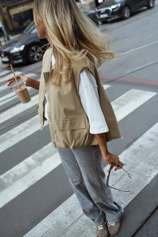 Minimal Everyday Casual Vest Jacket