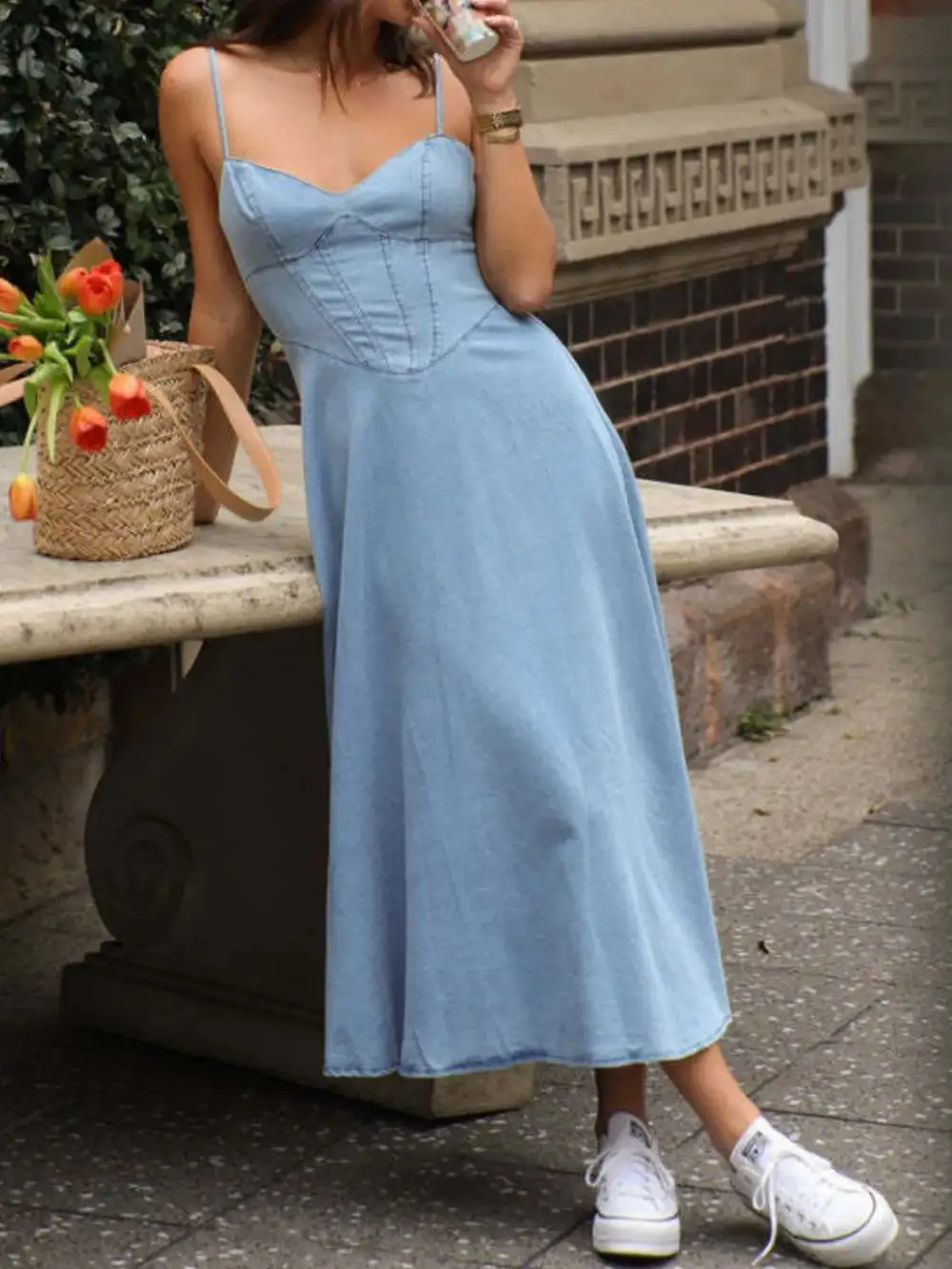 Soft Smocked Midi Dress