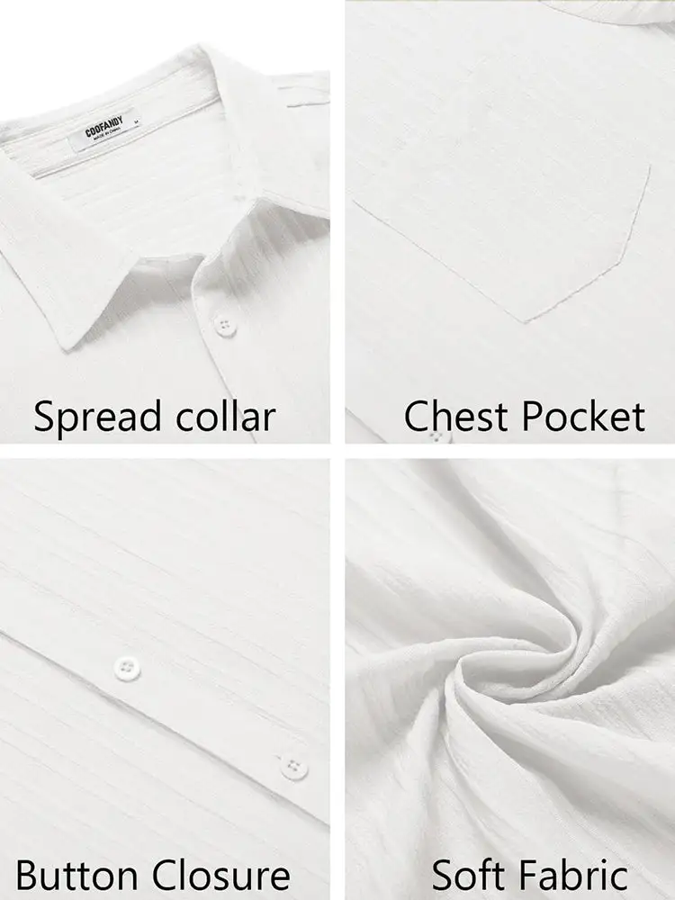 Casual Textured Button Down Shirt