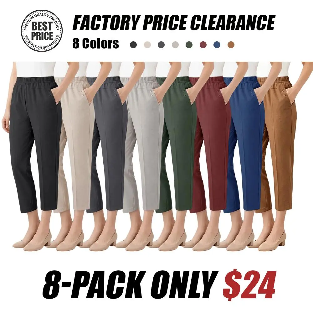 Ultra-Stretch High-Waist Pull-on Utility Capri Pants
