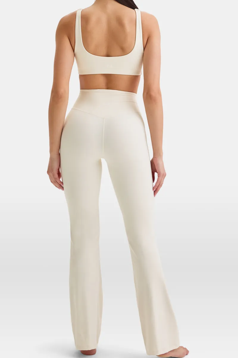 Training Wrap Waist Flared Yoga Leggings
