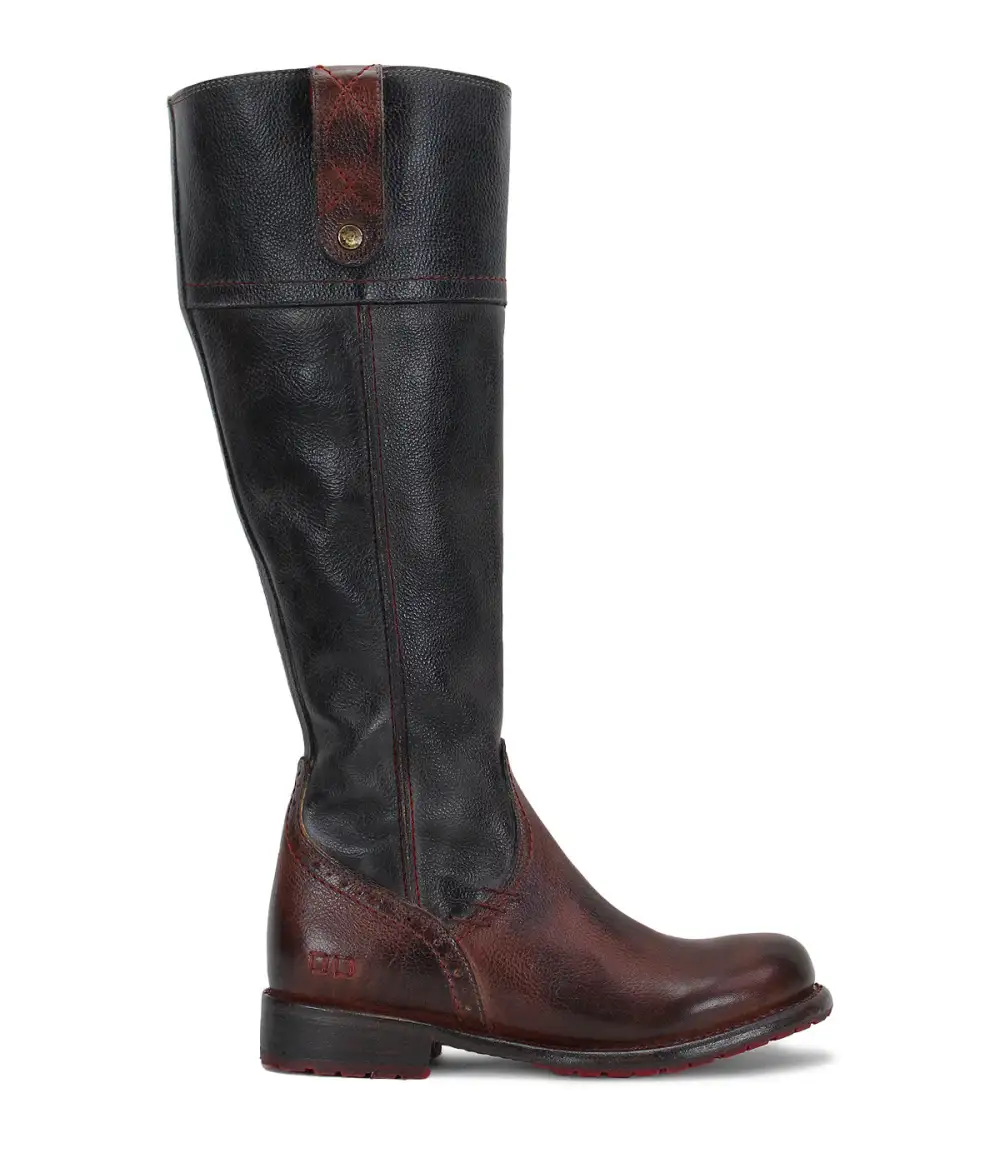 Lug-Sole Streamlined Wide-Calf Tall Boots