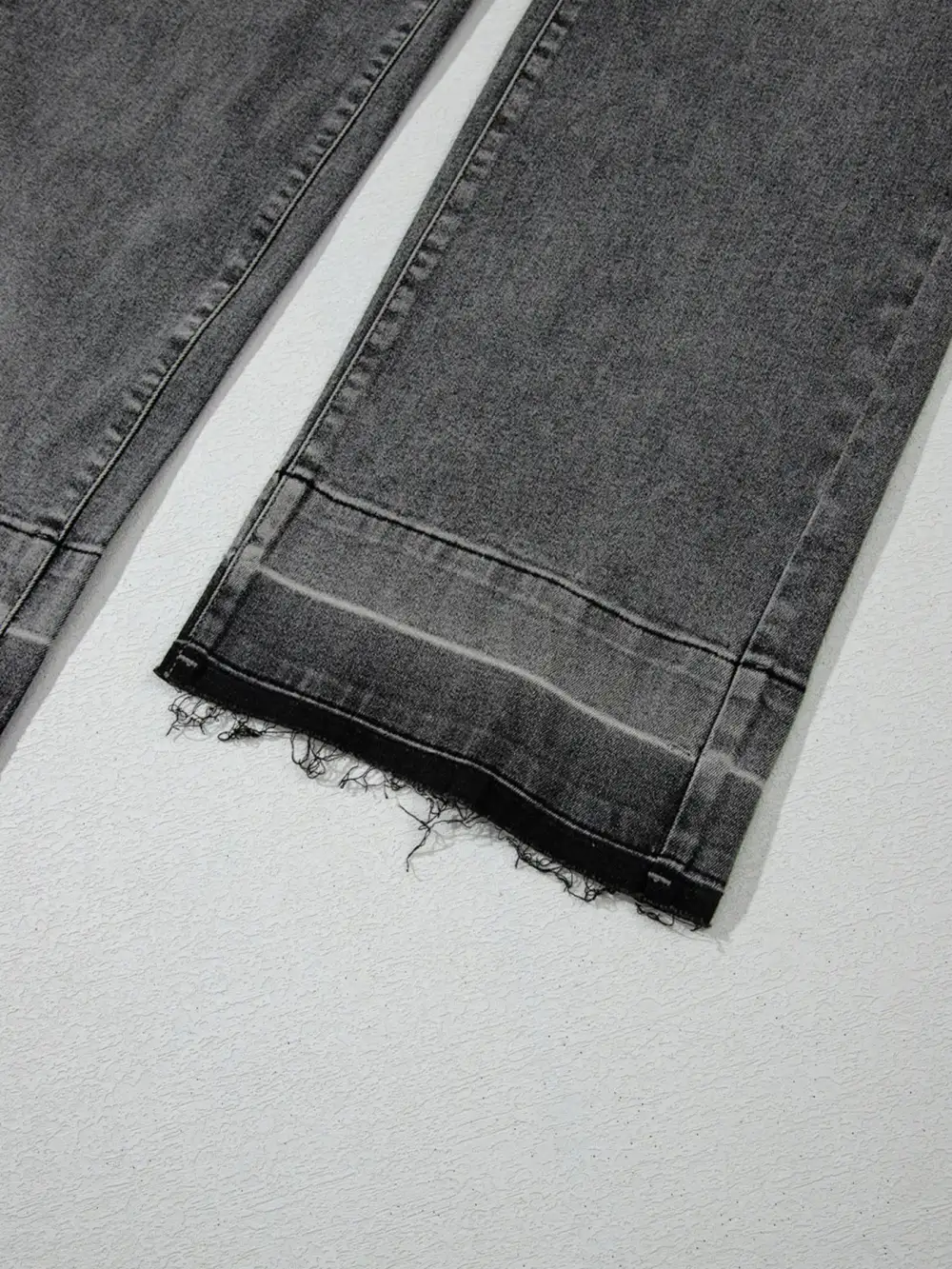 Sharp High Waist Straight Leg Raw Denim Jeans