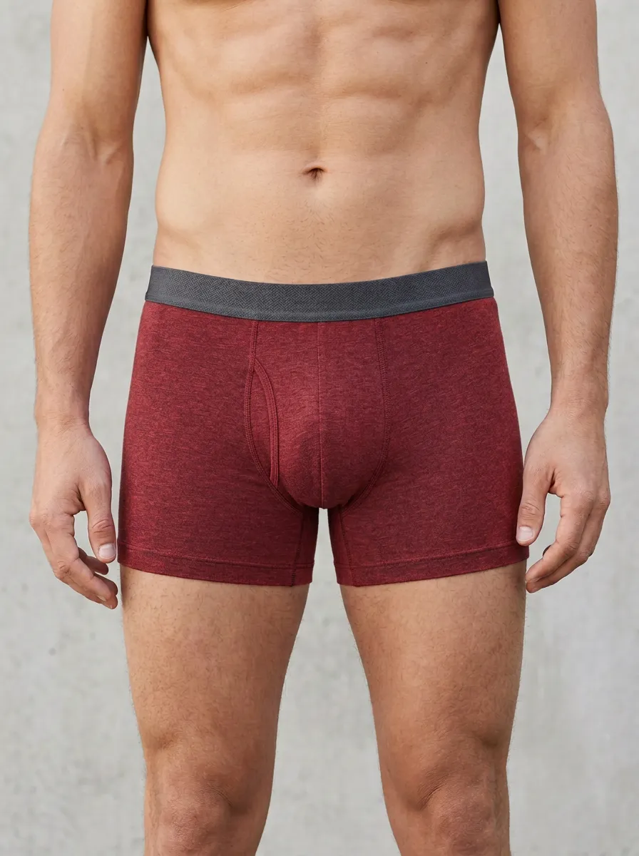 Men's Blue Heathered Boxer Briefs