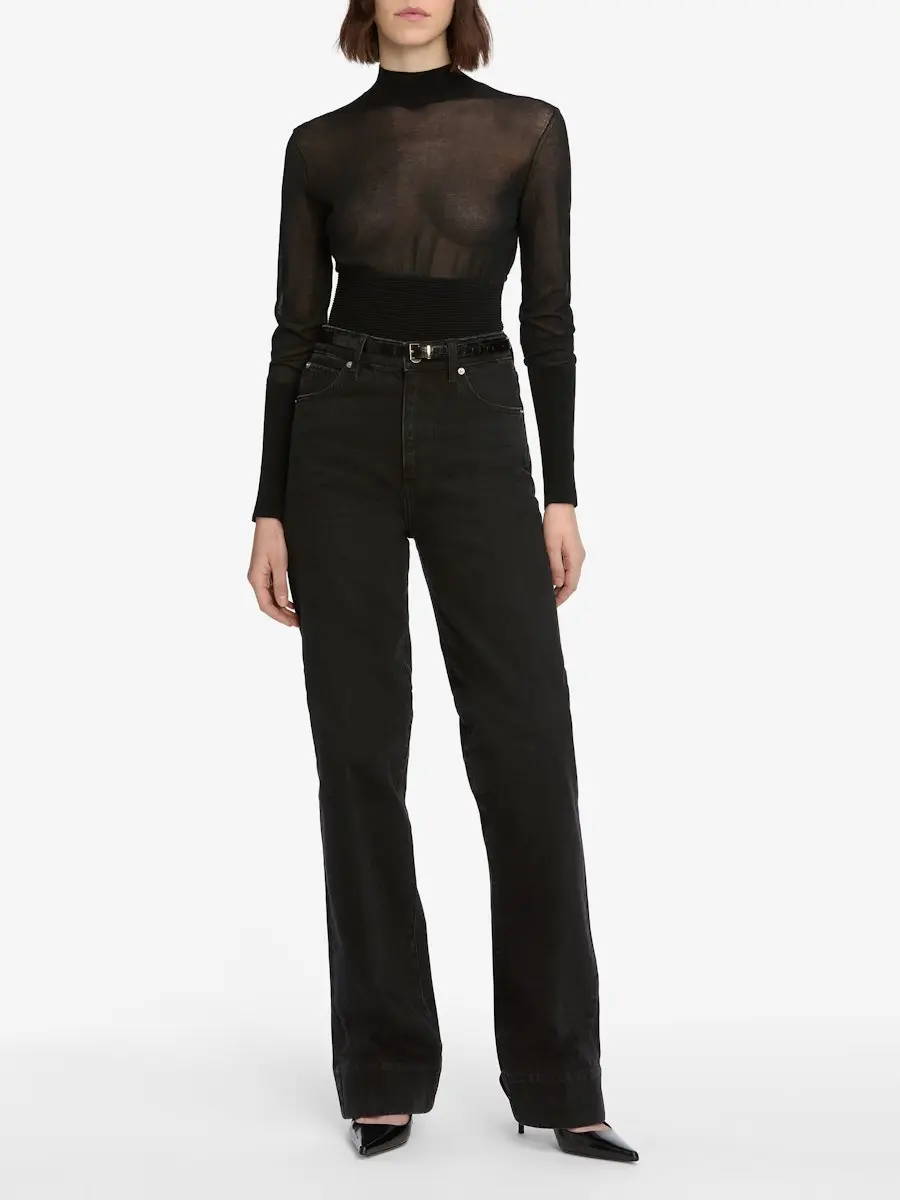 Cotton Knit Turtleneck Sweater