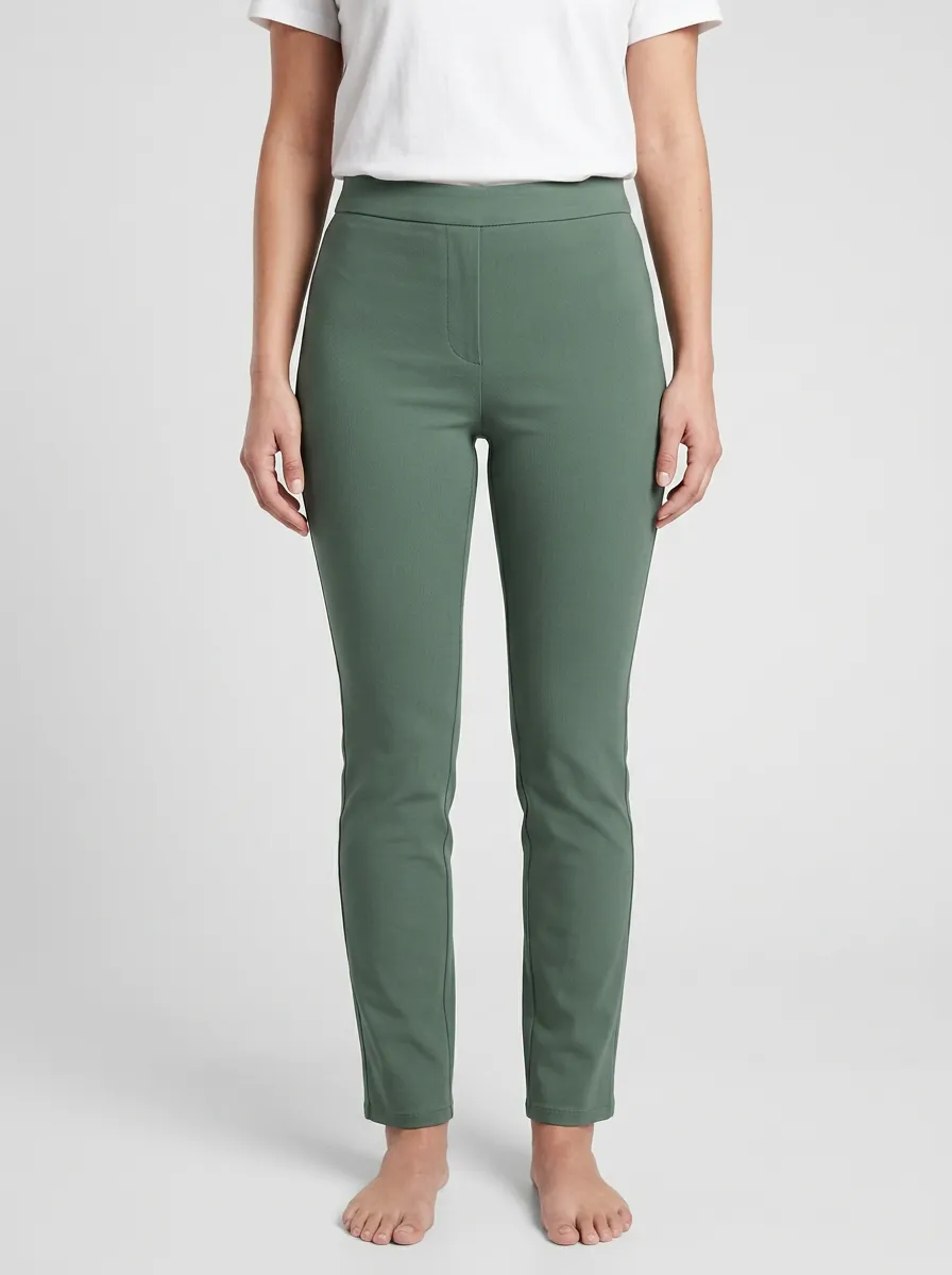 Minimal High-Stretch Mid-Rise Mid-Rise Stretch Pants