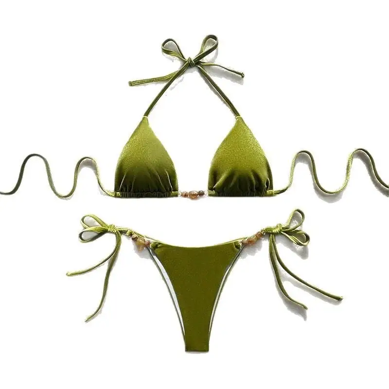 Tie String Bikini Set
