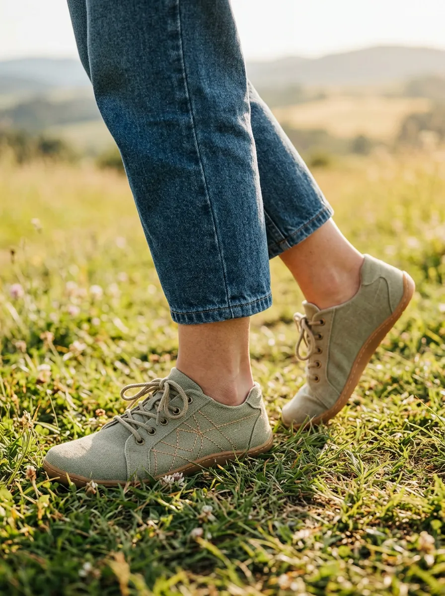 Relaxed Stitched Graphic Lifestyle Look Unisex Barefoot Shoes